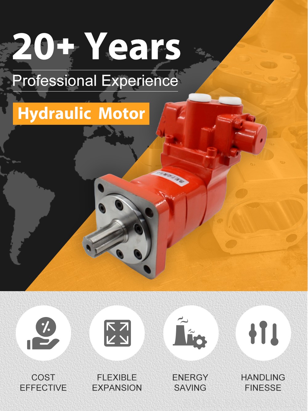 BM5_Manual Directional Valve Motor 160 cc/r 75 Lpm Hydraulic Motor detailed image